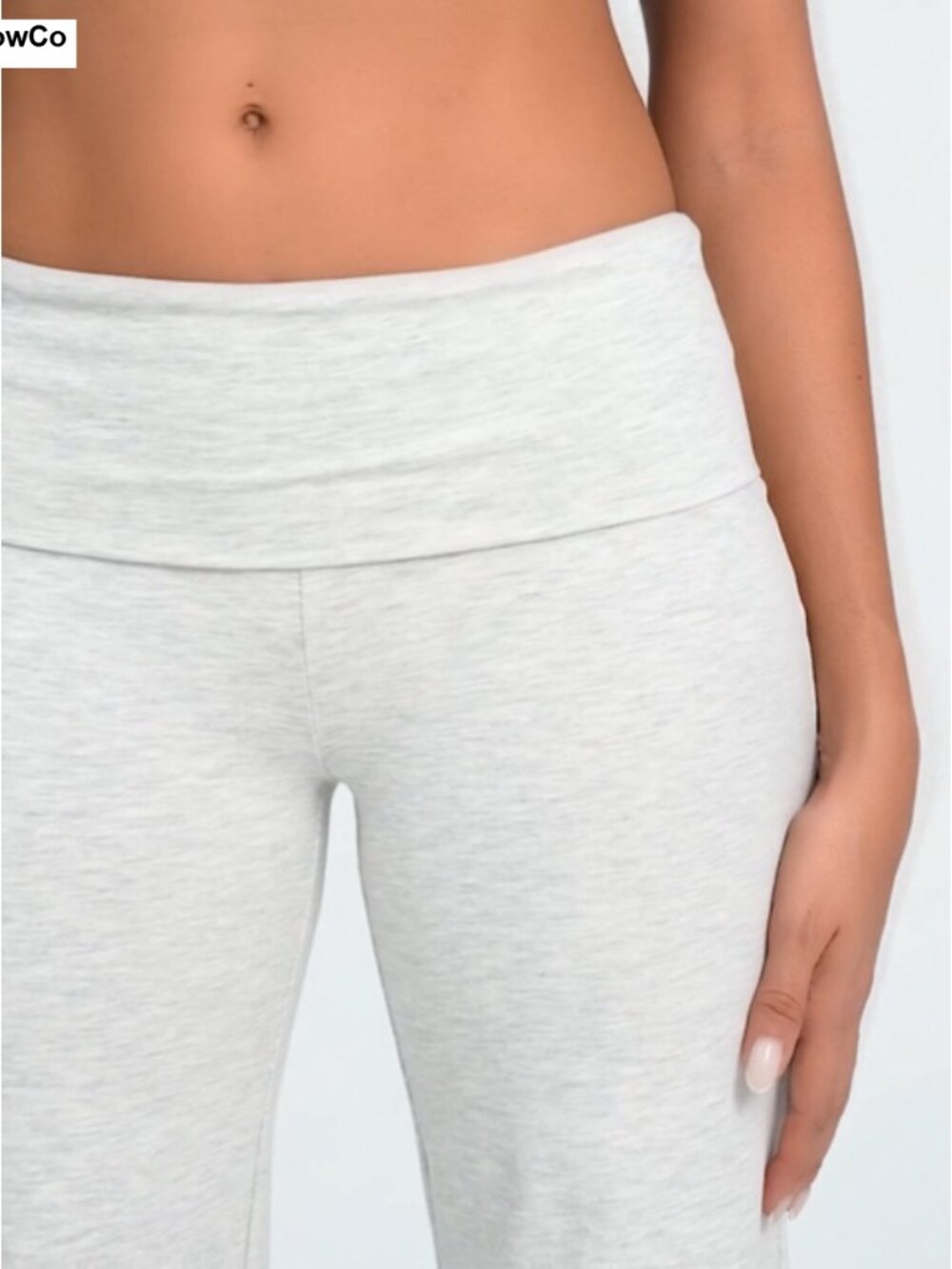 Womens Yoga Sweatpants Wide Leg Foldover Waist Lounge Pajama Pants - Picture 6 of 6